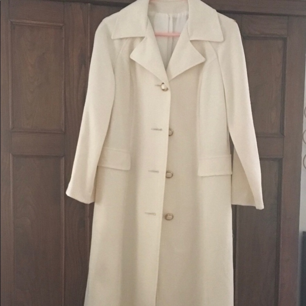 Vintage Montgomery Ward cream coat.